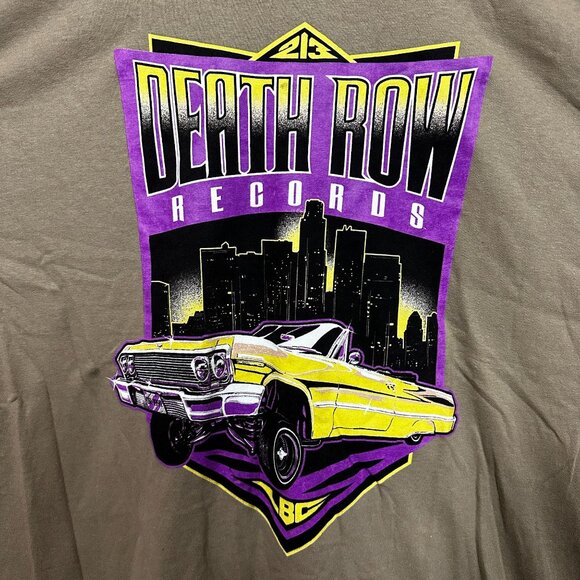 Death Row Records Hip Hop Tan Tshirt size 2X - Picture 2 of 4